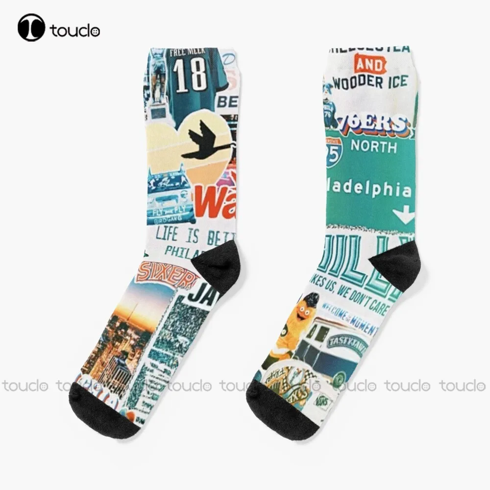 P H I L L Y Philadelphia Socks Mens Socks Christmas Fashion New Year Gift Unisex Adult Teen Youth Socks 360° Digital Print