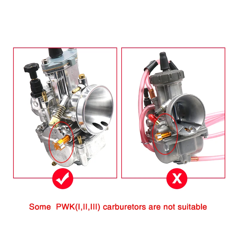 Alconstar- CNC Easy Adjust Air Fuel Mixture Screw Set Fit PWK Keihin Carb 21 24 26 28 30 32 34mm Motorcycle Dit Pit Bike ATV