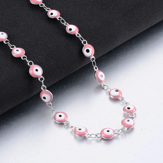 Edelstahl-Damenkette, neu, 6 mm, geklebte Halskette, verschiedene Farben, individuell anpassbar – Detail 1