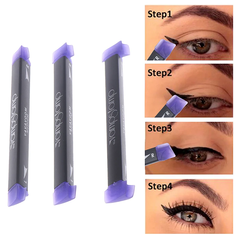 3 Size Stamps Eyeliner Tool Beauty Makeup Brush New Wing Style Kitten Large Easy To Cat Eye Women Cosmetic