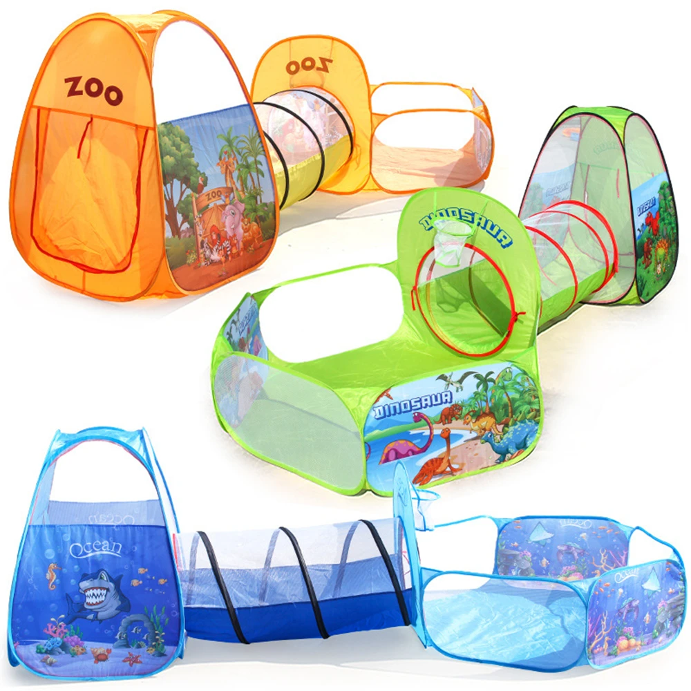 Portable Baby Playground Playpen for Children Large Kids Tent Ball Pool Bebe Balls Pit with Tunnel Baby Park Camping Dry Pool