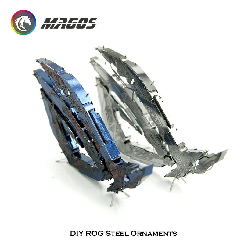 MOD Republic Of Gamers ROG Metal Mechanical Puzzle ,Hand-Assembled Model Decorations Ornaments