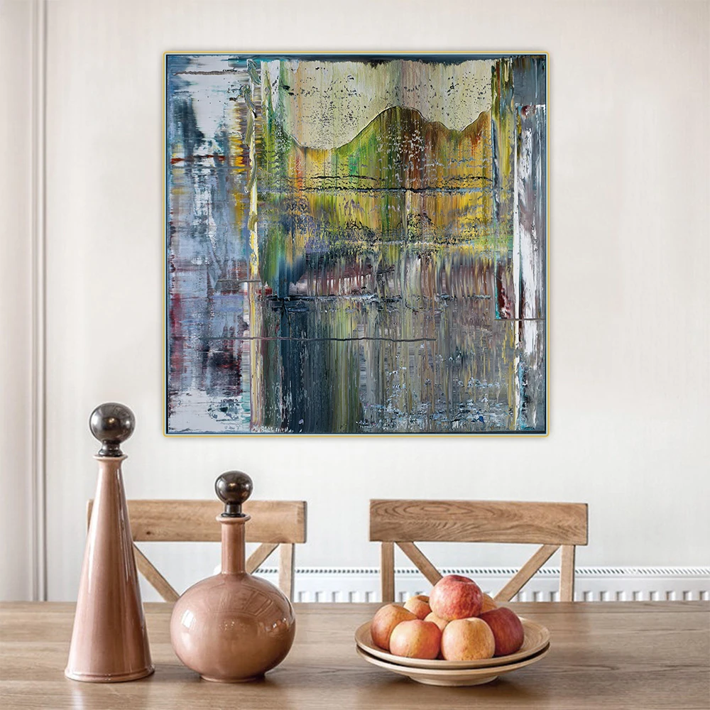 Citon Gerhard Richter《Haggadah》Canvas Art Oil Painting Artwork Poster Picture Wall Background Decor Home Living Room Decorations