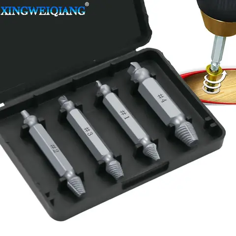Double Side Screw Extractor Kit 4pcs XINGWEIQIANG