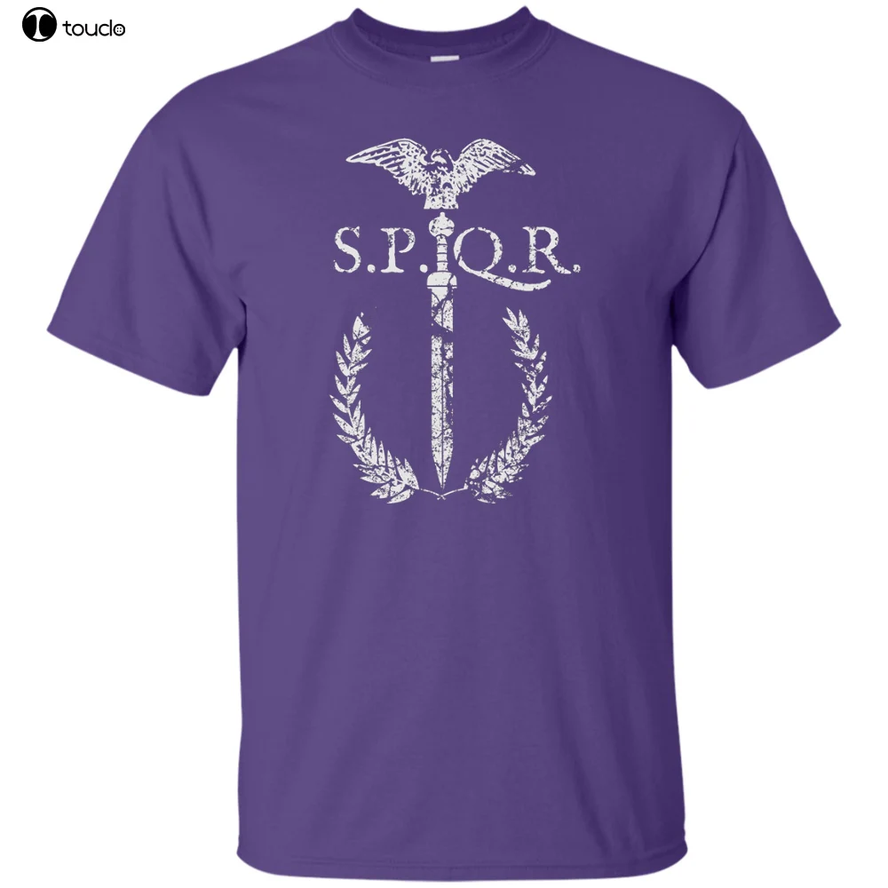 Spqr Roman Gladius Eagle Rome Empire Wreath Sword Legion Gladiator Emblem  Men T Shirt Fashion O-Neck Homme Create T Shirt