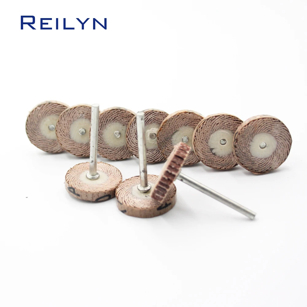 10 pcs sand paper polishing bits abrasive mops-wheel spindle mops sand paper wheel mounted flap wheels