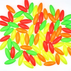 100pcs Colorful Saltwater Fishing Oval Fishing Rig Float Bobbers For Pompano, Whitings, Corvina, Snappers,Catfish Rigs Accessory