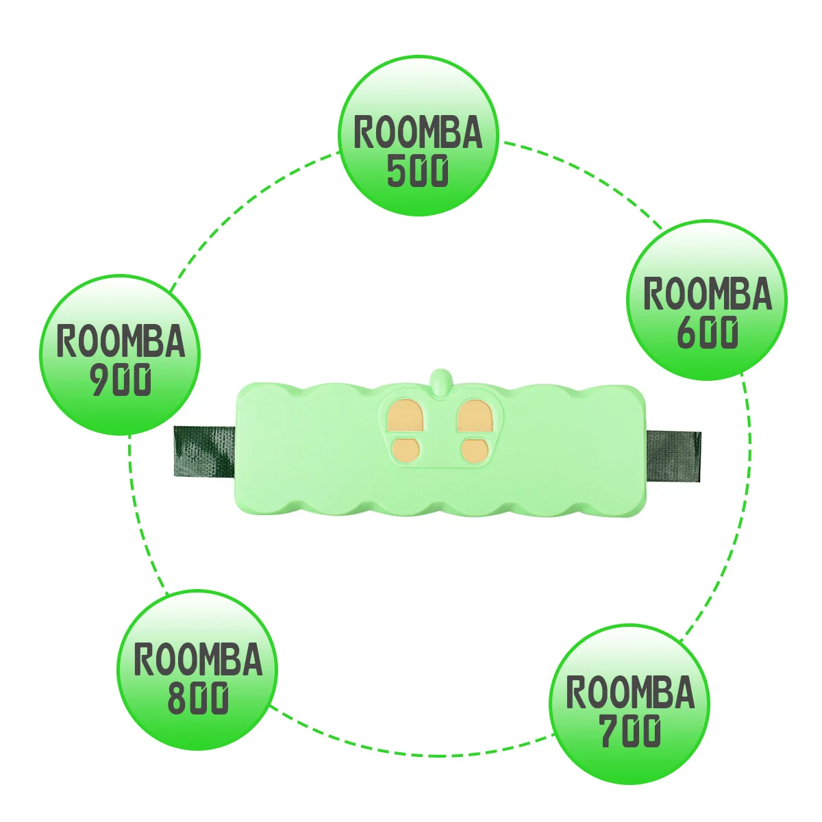 Powtree14.4V 6400mAh Rechargeable Battery Li-ion for iRobot Roomba 500 600 700 800 Vacuum Cleaner Battery 530 560 650 785