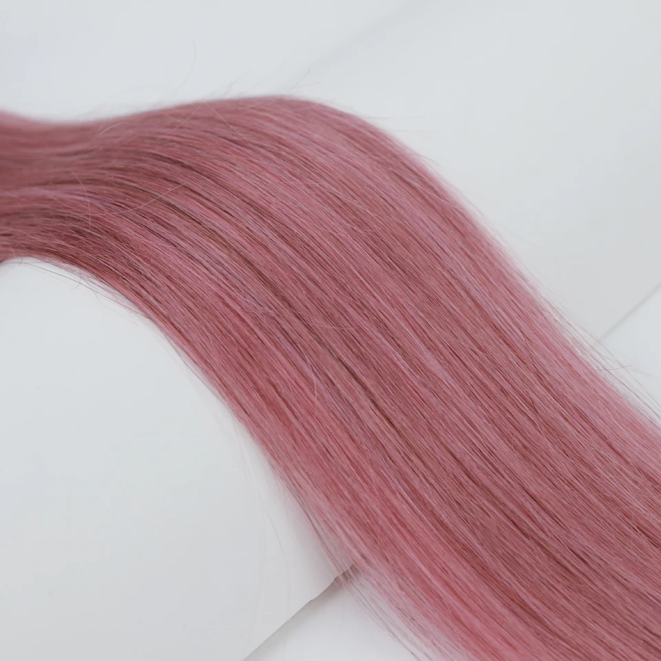 Remy Forte-Pink Brazilian Hair Weave Bundles, reto, sedoso, único, Vendedor, Atacado