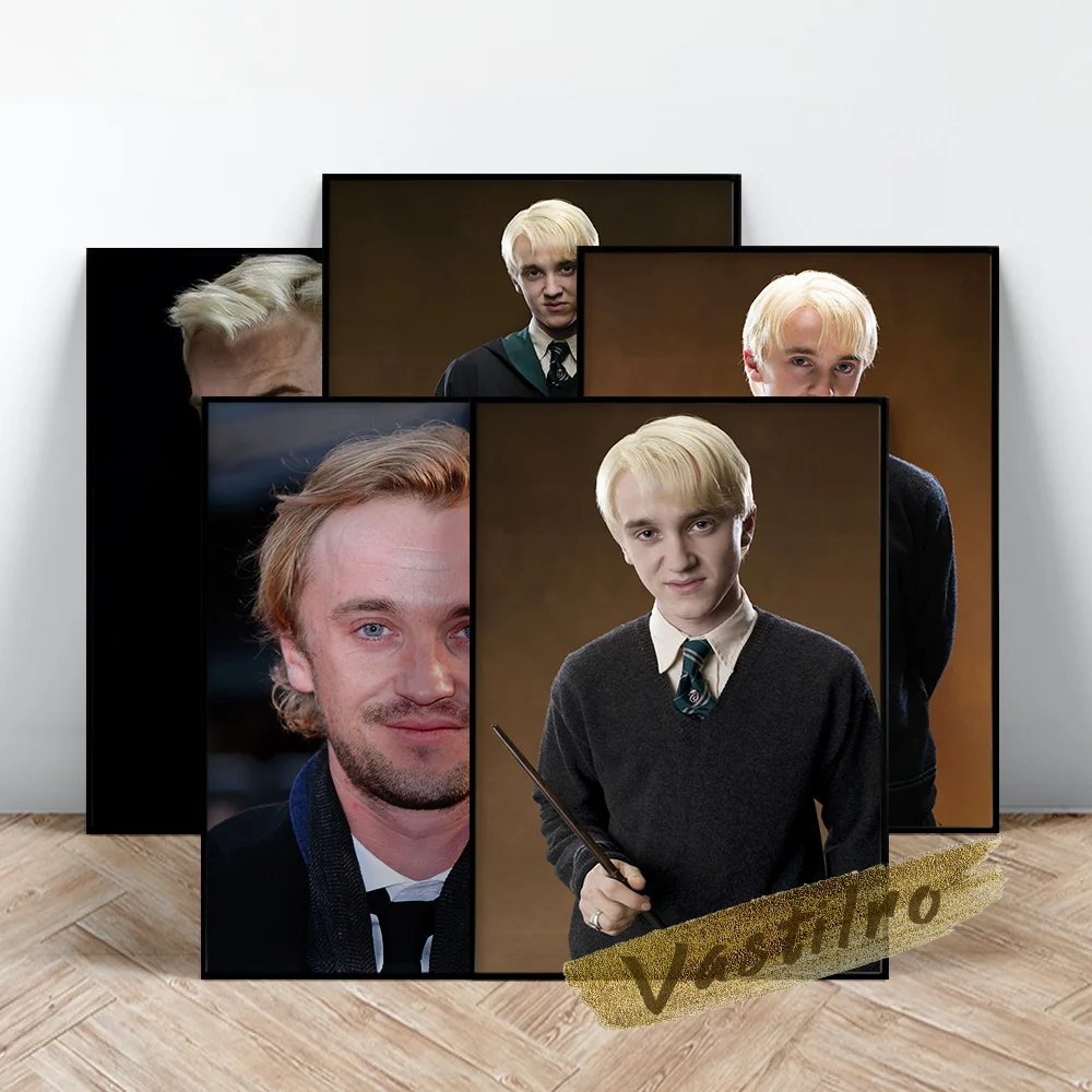 Draco Malfoy Poster, Movie Character Portrait Wall Art, Handsome Boy Wall Picture, Thomas Felton Role Art Prints, Fans Collect