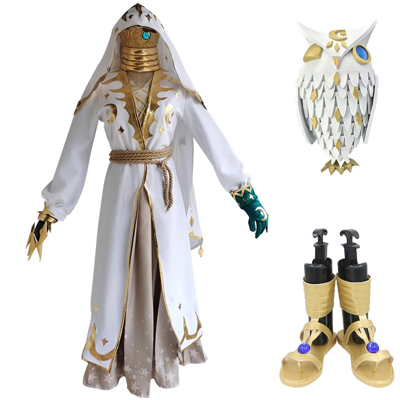 Game Identity V Prophet Eli Clark Cosplay Costume Halloween Uniform for Women and Men Christmas Fancy Party Dress Shoes Owl Set