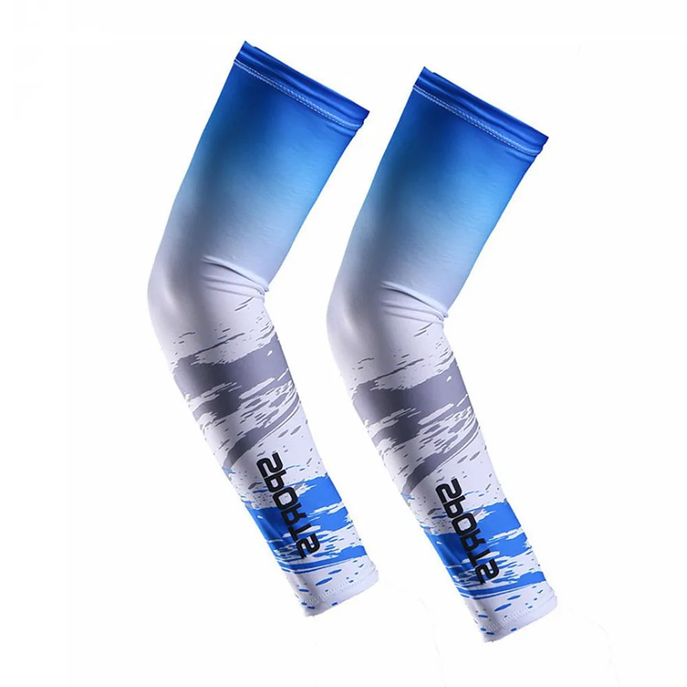 2PCS Cycling Cooling Arm Sleeves Unisex Sports Sunshade Arm Sleeve Sun UV Protection Hand Cover Running Fishing Accessory