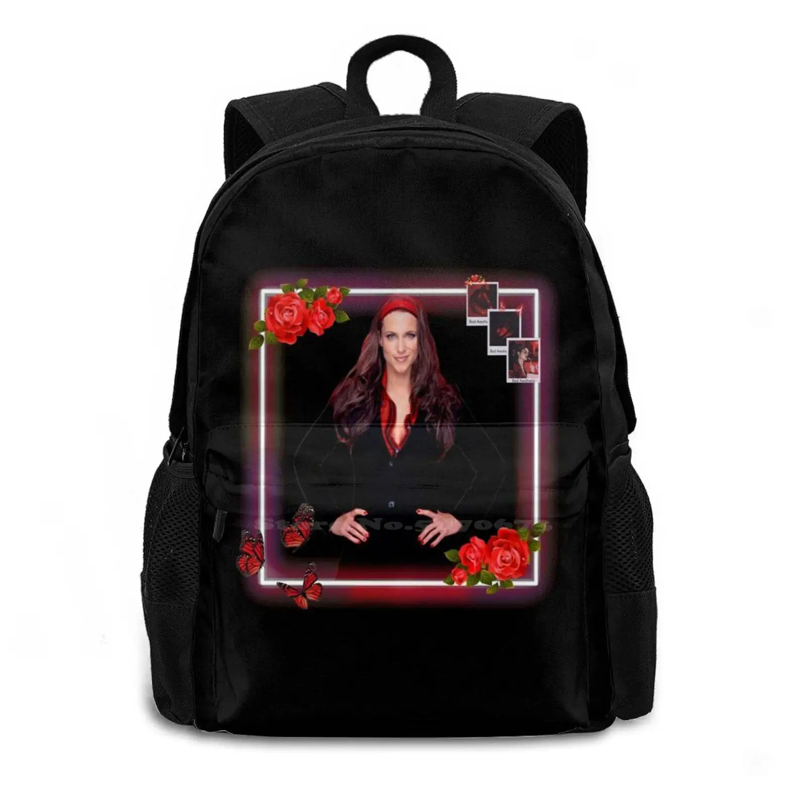 Stephanie Mcmahon Design Bag Backpack For Men Women Girls Teenage Black Wretsling Stephanie Mcmahon Mcmahon