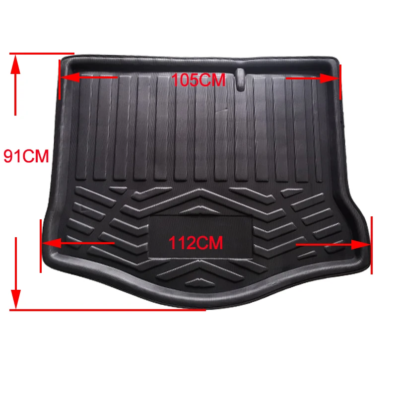 Car Rear Trunk Luggage Mat Cargo Tray Boot Liner For Ford Focus 2005 - 2011 MK2 & MK2.5 Hatchback Auto Carpet Protector Floor