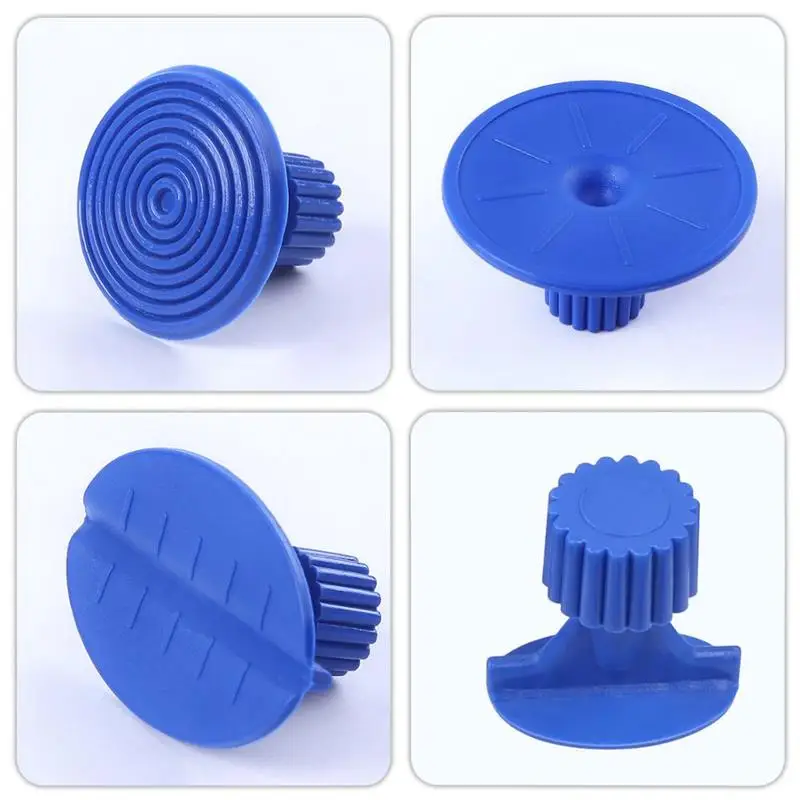 PDR Glue Tabs PDR Tool 18Pcs Blue Glue Gasket Auto Body Paintless Dent Repair Auxiliary Tools Fungus Suction Cup Sucker