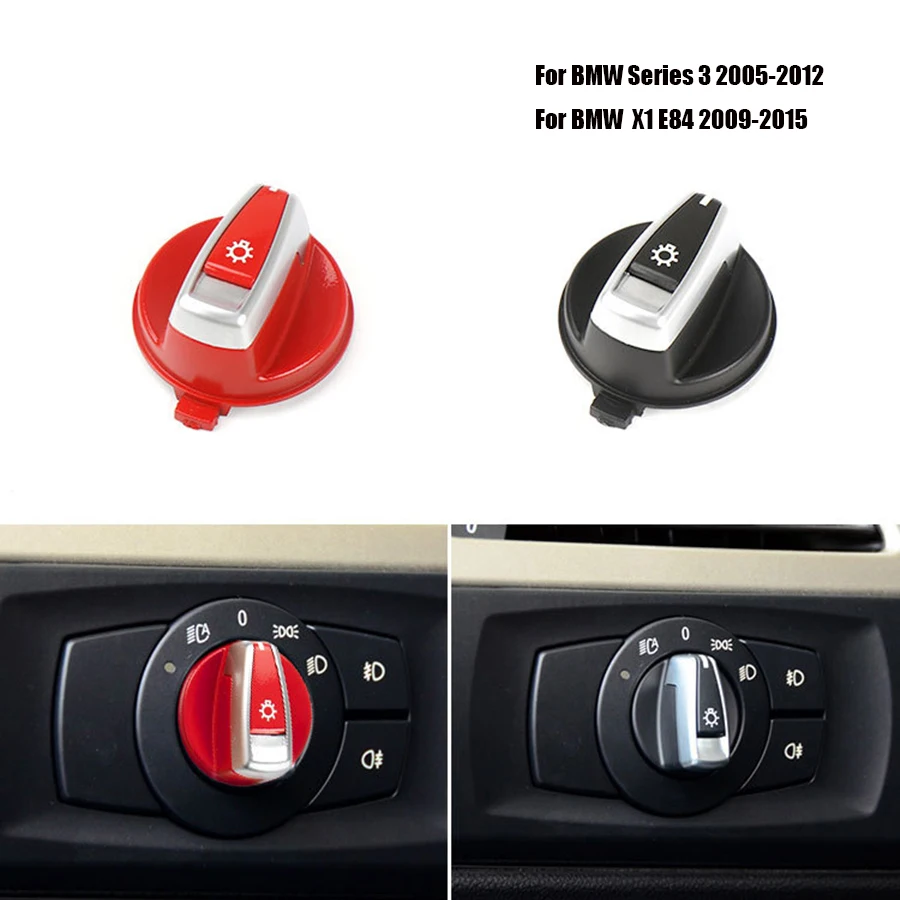 

Car Headlight Head Lights Switch Knob Button Cover Cap Trim For BMW 3 Series E90 318 320 325 330 335 X1 E84