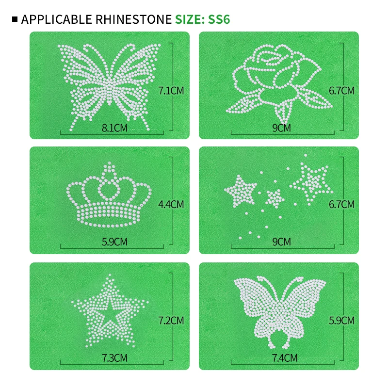 Hot Fix Rhinestone Motif Stencil AAAA Hotfix Rhinestone Template Heat Press Transfer Sticker Paper Cardboard Mold Craft DIY Tool