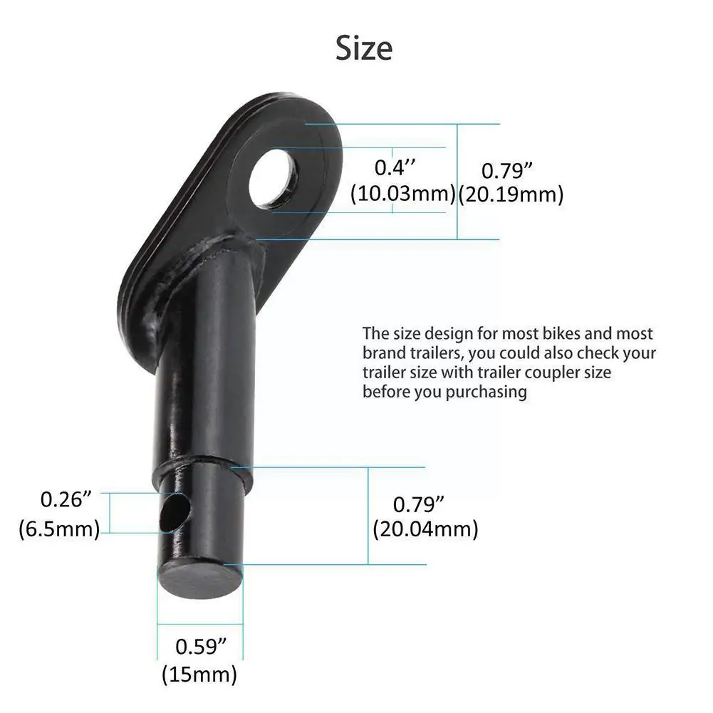 Adaptador de montaje de conector para bicicleta, cabeza de enganche de remolque, acoplador de remolque de bicicleta de codo en ángulo para empeine