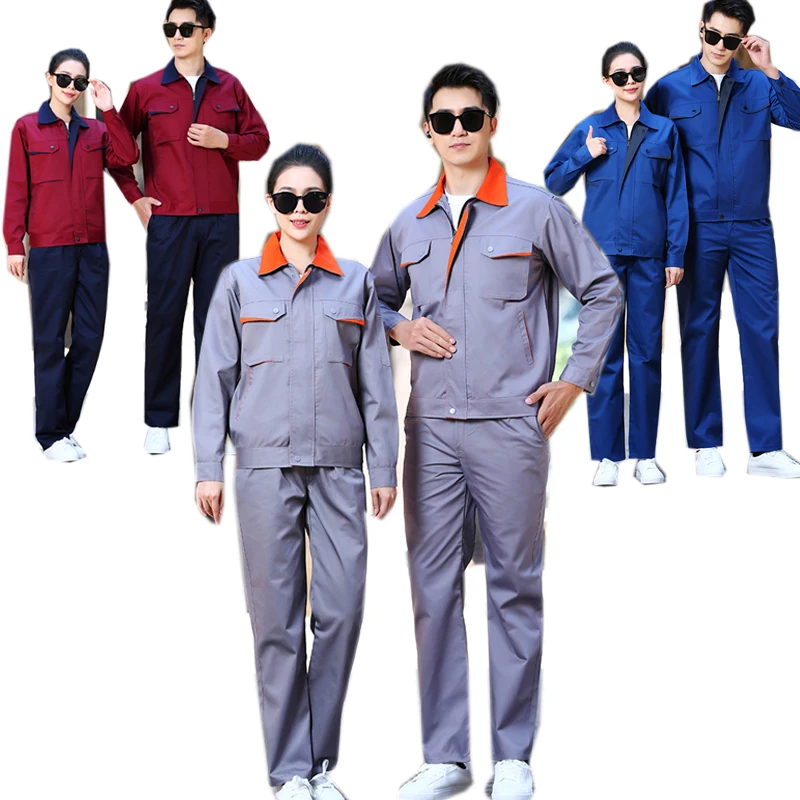 

Work Clothing Men Women Uniform Long Sleeve Coveralls Protective Cloth Overalls For Worker Repairman Machine Auto Repair Welding