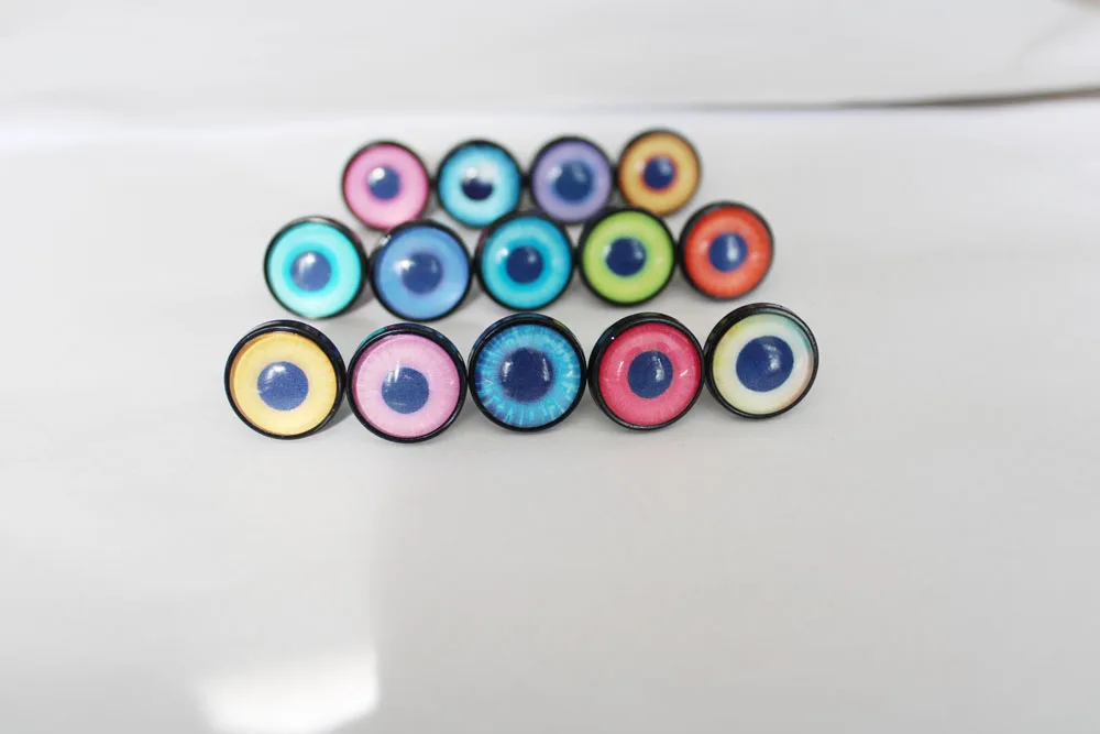 new design  20pcs/lot   14mm 17mm 22mm  glass safety  toy eyes with soft  washer for doll  Crochet wool doll new--style option