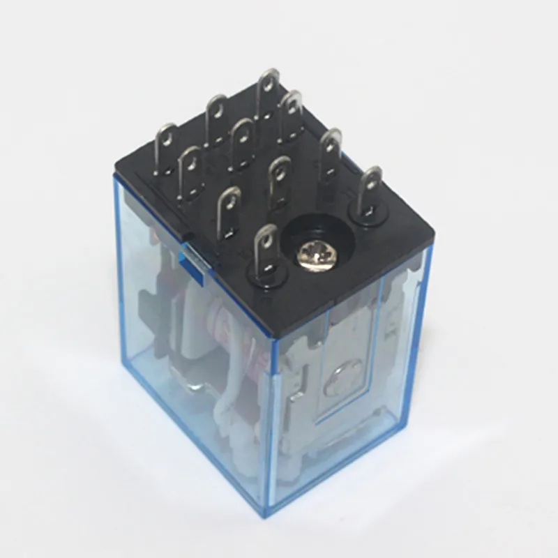 1set MY3 HH53P MY3NJ Micro Mini Coil Power Relay 11pin 3NO 3NC LED Lamp 5A AC 110V 220V with Socket 12V 24V