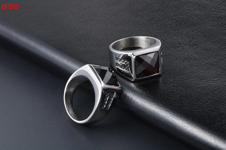 

100% 925Sterling Silver Simple Court Fan Red Black Agate Couple Ring