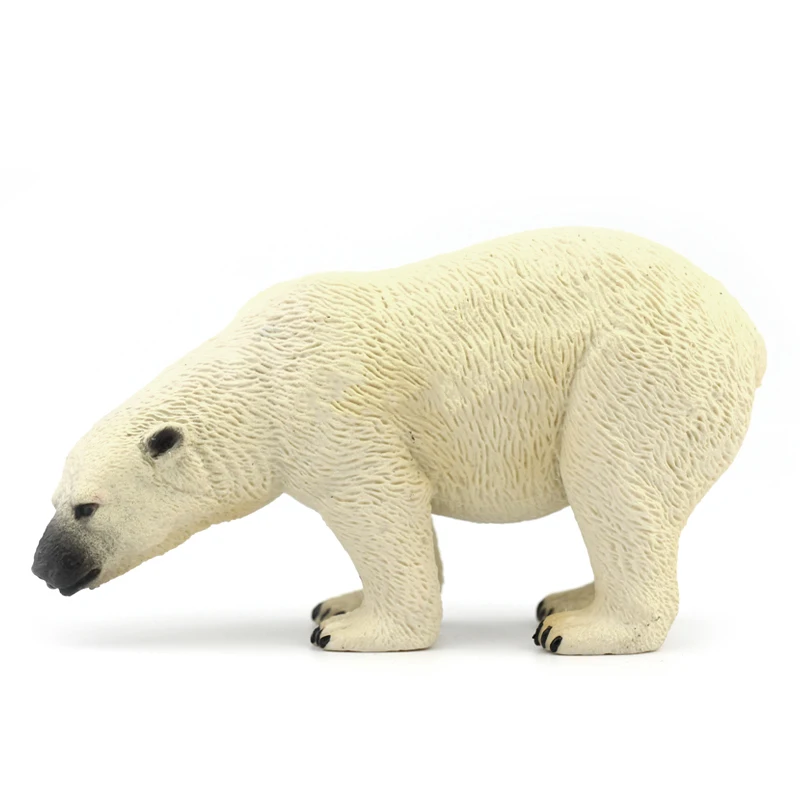 Original genuine wild animal sealife figure Polar bear model figurine kids toy children christmas gift home car decoration