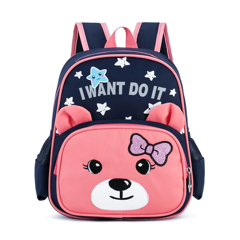 New children\'s bag boy shoulder bag kindergarten school bag little girl baby cute cartoon backpack reflective bag