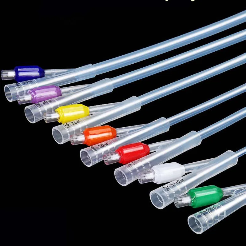 10pcs 2 way Medical Silicone Foley Catheter Urethral Sounds tube Men\'s urology condoms Catheter cleaner enema anal tube