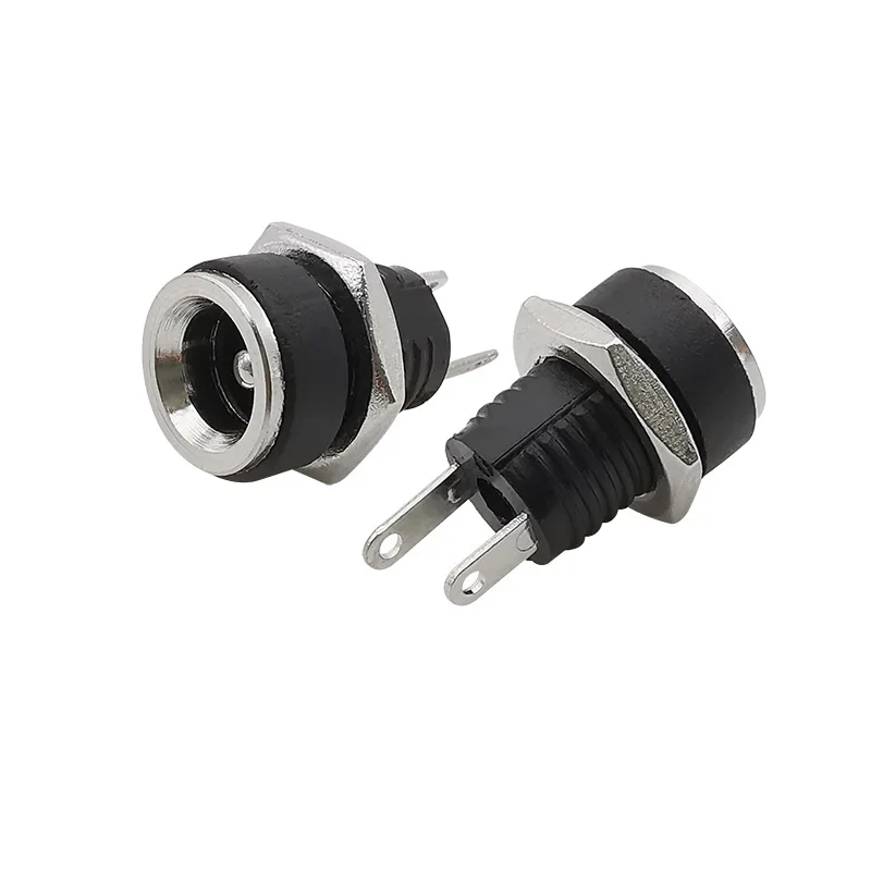 5.5mm x 2.5mm DC Power Jack Female Connector Nut Panel Mount Power Supply Terminal DC 5.5*2.5mm Plug Socket Adapter Connectors