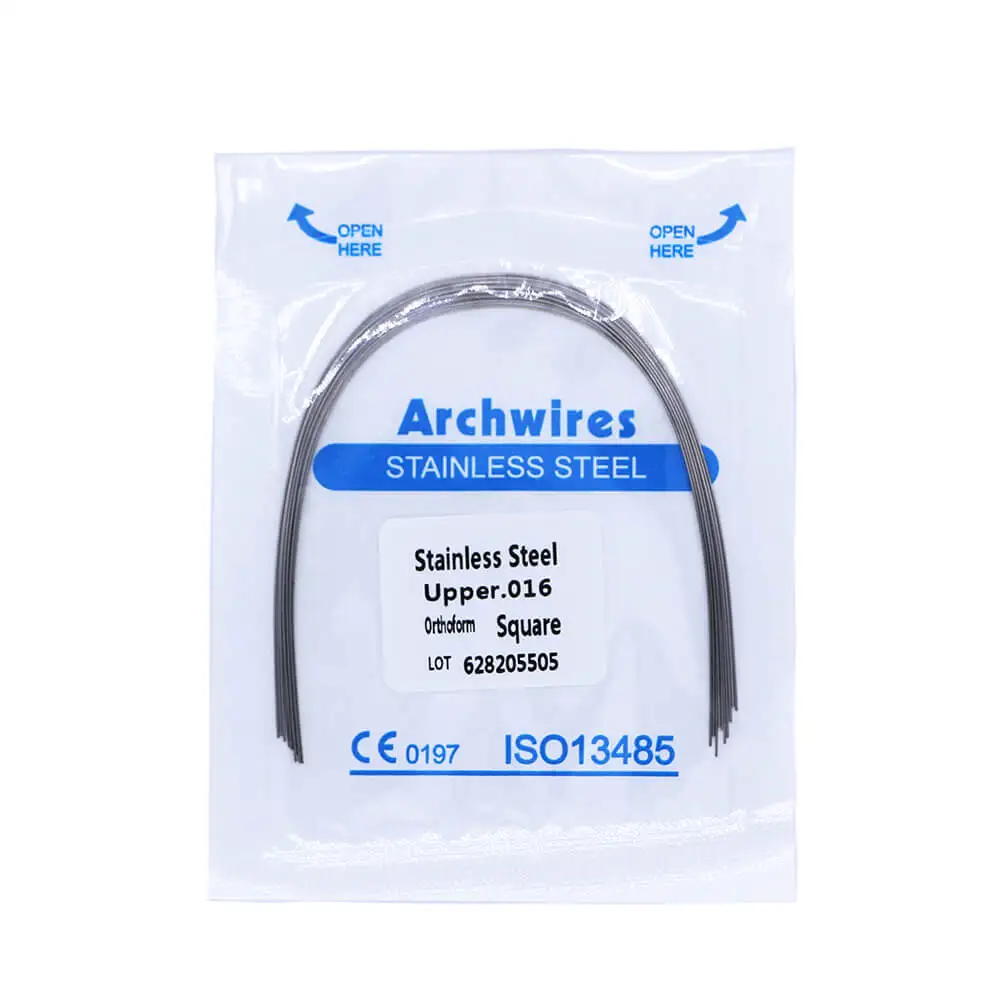 Dental Stainless Steel Wire For Orthodontics Correctors Archwires Orthoform Square Orthodontic Arc Wire Upper Lower For Adults