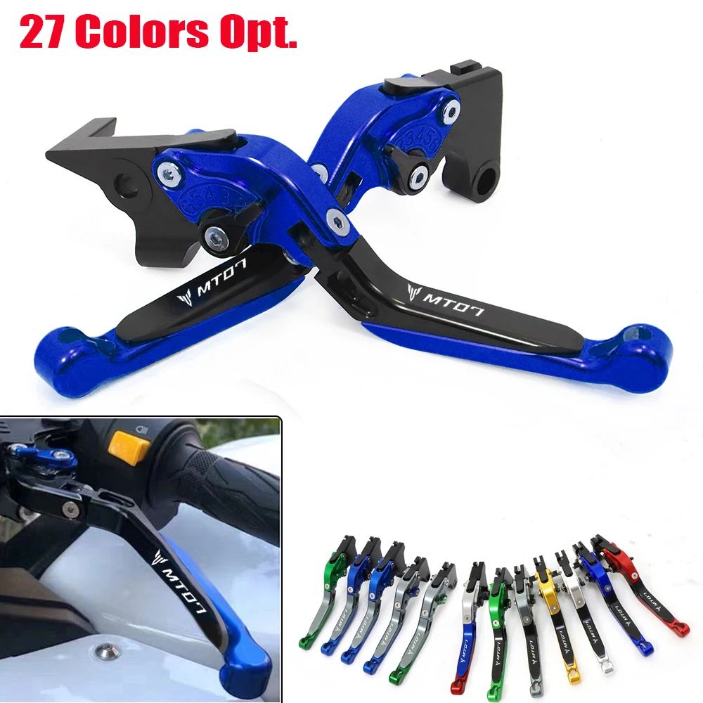 For Yamaha MT-07 FZ-07 MT 07 FZ07 MT07 FZ 07 2014-2023 Motorcycle CNC Adjustable Folding Extendable Brake Clutch Levers Handle