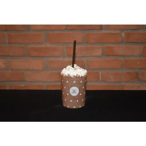 Bambum Taşev Shake Straw 20x9 cm Glass Cup Polka Dot Pattern T1158