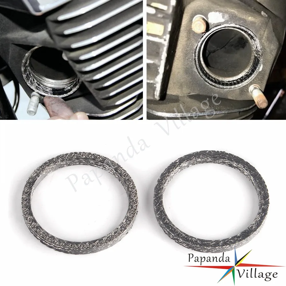 

Прокладка глушителя выхлопной трубы мотоцикла для Harley Big Twin Sportster 883 1200 FLHR FLHS 1984 + уплотнительное кольцо выхлопной трубы, прокладка коллектора