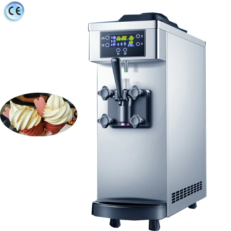 Commercial Automatic Small Soft Ice Cream Marker Machine Sundae Large Capacity with 7 days no cleaning and 1 Flavor