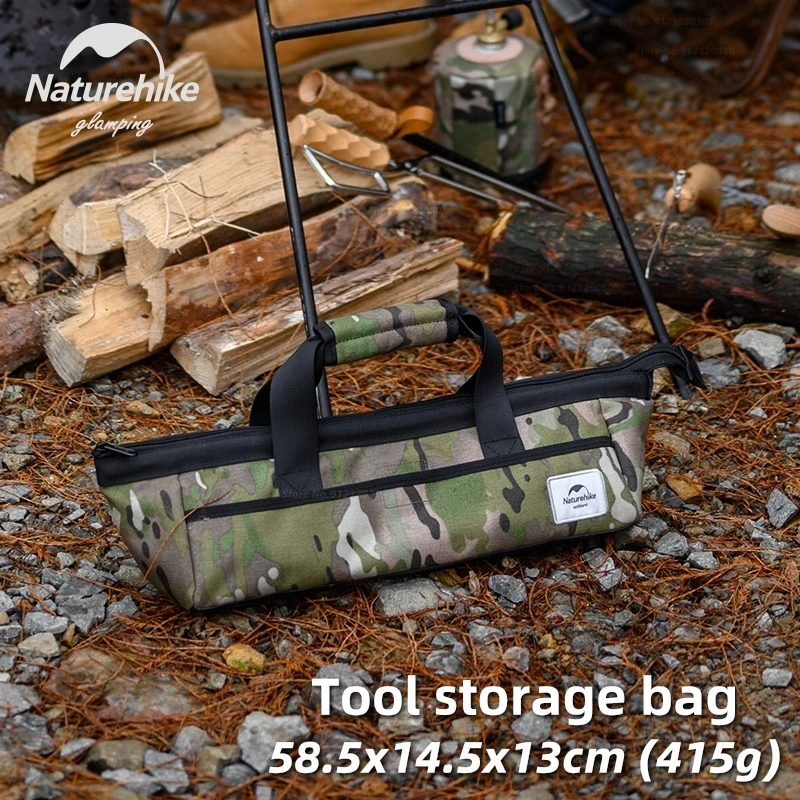 Naturehike Outdoor Camouflage Polyester Cloth Storage Bag Camping Multifunction Tool Storage Portable Tent Accessories Tool Bag