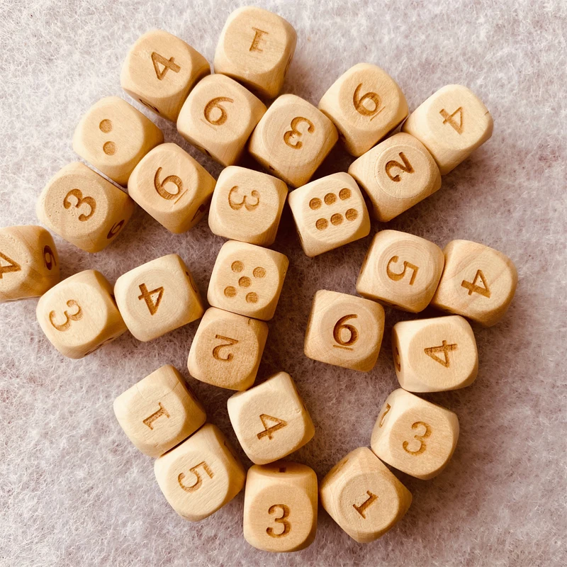 26PCS 12MM Letter Beads Engrave Wood Teether Bead Alphabet Bead Bijtring Teething Toy Chewable Baby Product DIY Baby Accessories