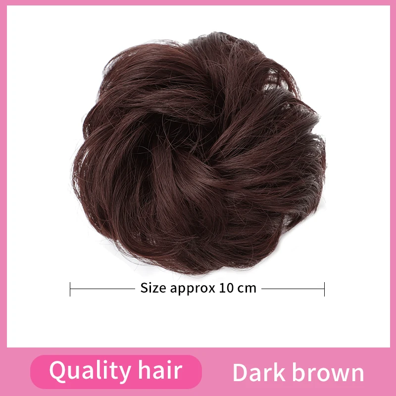 BEAUTYCODE Synthetic Chignon With Rubber Band Brown Blonde straight hair Curly Chignon Hairpiece Bun Drawstring for women