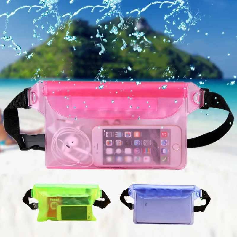 Waterproof Swimming Bag, Ski Drift, Diving Shoulder, Waist Pack, Underwater Mobile Phone Bags, Case Cover for Beach Boat Sports