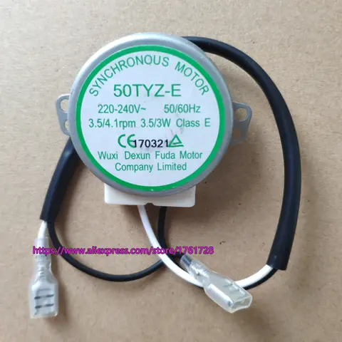 Buz küpü makinesi için yepyeni HZB-25BF/25A senkron motor 50TYZ-E 110V 220V 3.5RPM AC motor ~