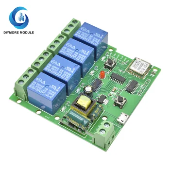 무선 원격 제어 스위치 보드, 스마트 홈 eWeLink 앱 제어용 릴레이 모듈, 4 채널 와이파이 릴레이, AC 220V, 10A 