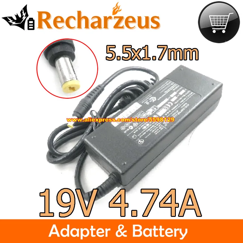 Genuine 19V 4.74A Adapter SADP-65KB PA-1900 ADP-90SB BB AP.0900 Charger For ACER EXTENSA 5620 ASPIRE 7520 5715z 8930G 9300 6935G