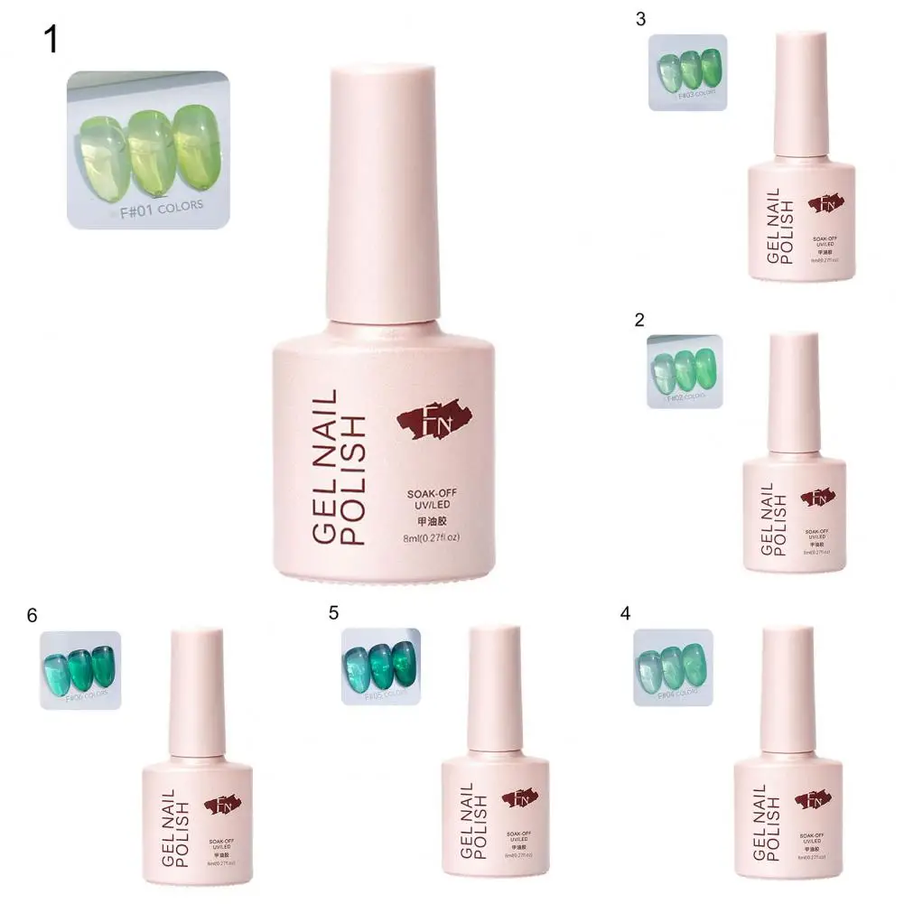 Verhéritage à Ongles Translucide en Gelée pour Salon de Manucure, Ensemble de Gel de Printemps, à la Mode, à Enlever Facilement, Accessoires de miles, Longue Tenue, 8ml