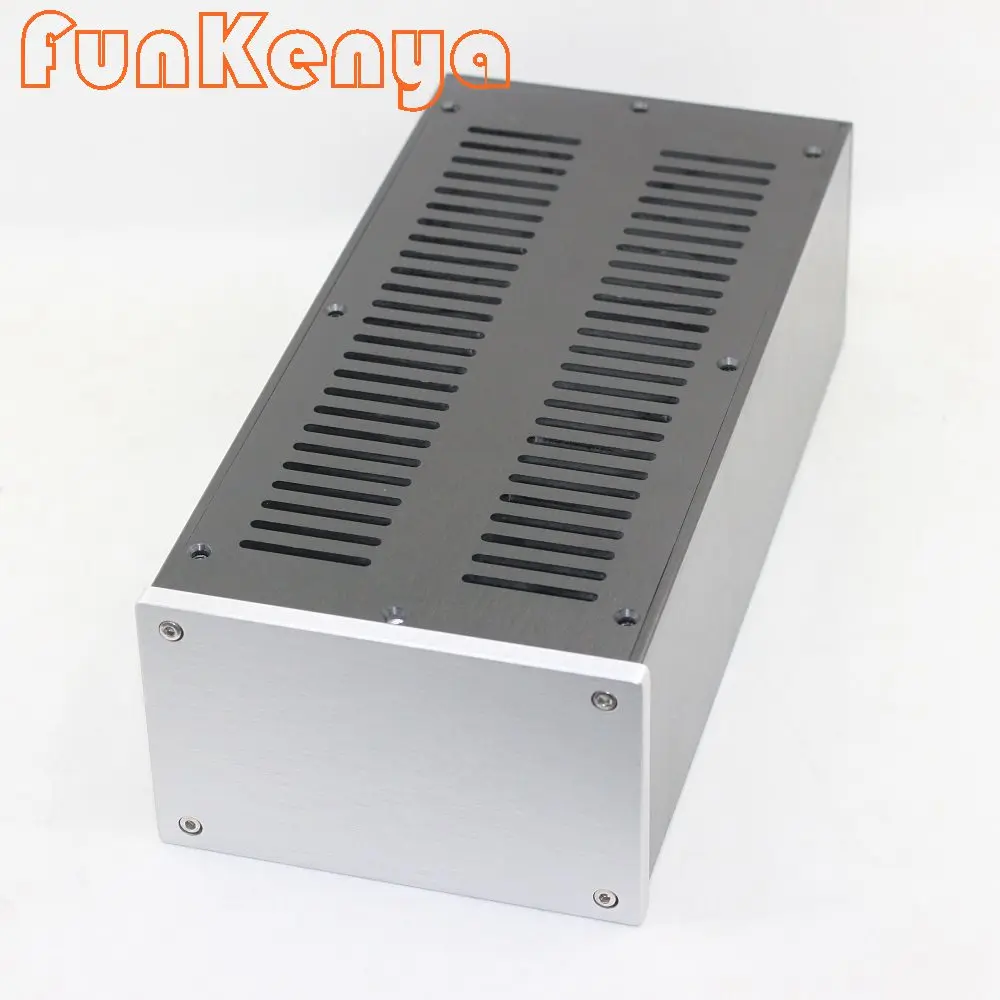 W148 H92 D310-carcasa de tubo sin agujero, preamplificador, chasis trasero de aluminio anodizado, carcasa de fuente de amplificador de potencia, decodificador DAC, PSU