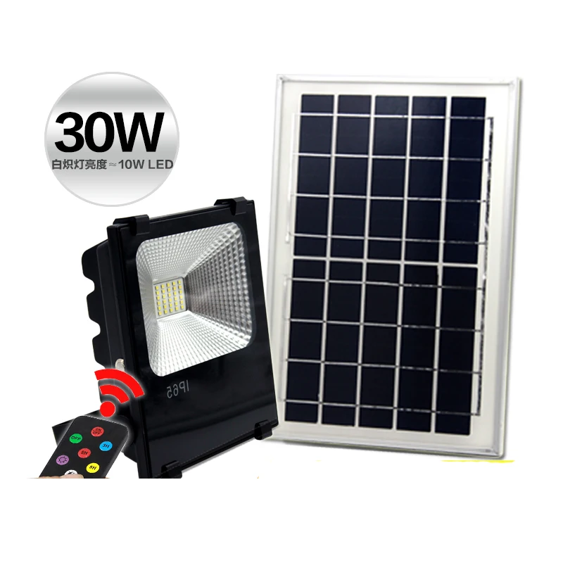 Wholesale 2PCS 30W/50W/100W Garden Solar Lamp Spotlight Waterproof Outdoor Wall Emergency Refletor Led Flood Light Floodlight