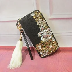 Luxury Rhinestone Wrist Wallet fashion Wallet Cowhide Wallet Women's Long Zipper Women's Wallet Card Holder Women's Wallet