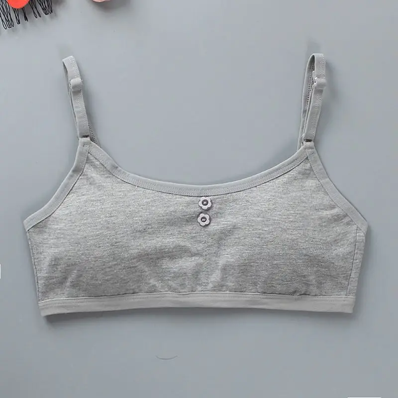 4 Colors/Set Soft Young Teenage Girls Bra Kids Training Small Vest Children Underwear for 8 9 10 11 12 13 14 15 16 Years Old