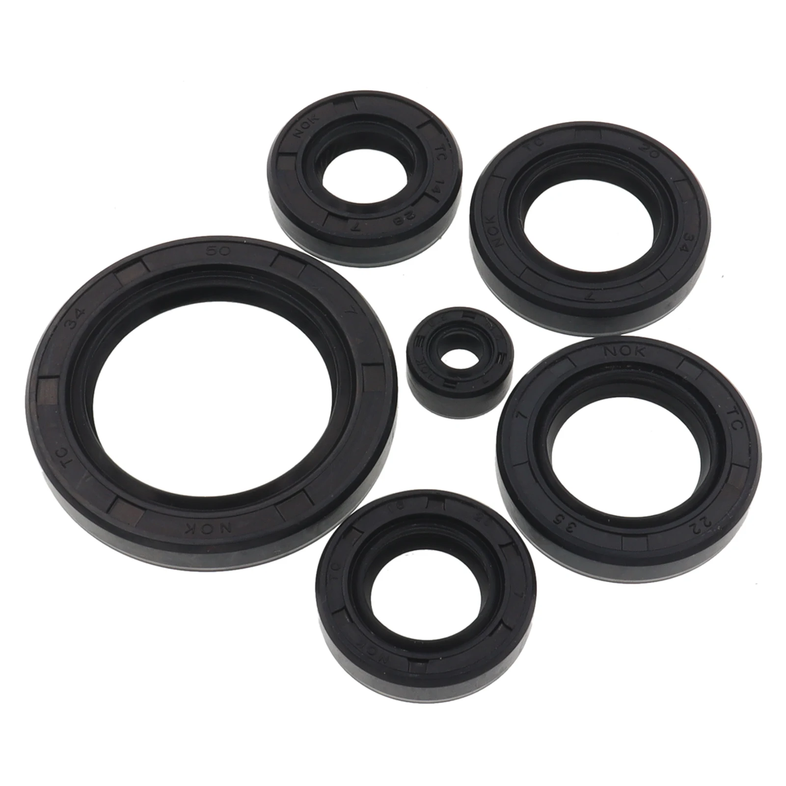 5Pcs/Set TC Nitrile Covered Double Lip NBR Shaft Oil Seal for CG125 150 Motorcycle