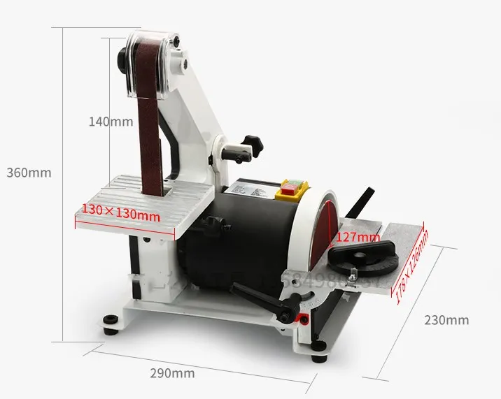 

Belt Sander 1" Bench Electric Belt Sander 5" Disc Grinder 400W Sander For Wood, Plastic, Metal