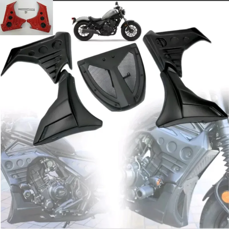 

Under Chin Front Spoiler Air Dam Fairing Belly Pan Engine Covers for Honda Rebel CM CMX 250 300 500 2017 2018 2019 2020 2021